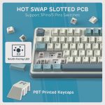 კლავიატურა Royal Kludge RK S98 RGB Mechanical Keyboard, Chartreuse switch, Smart Display, Hot Swappable, Type-C wired, Bluetooth 5.0, 2.4GHz, Light Cl - Image 8