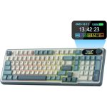 კლავიატურა Royal Kludge RK S98 RGB Mechanical Keyboard, Brown switch, Smart Display, Hot Swappable, Type-C wired, Bluetooth 5.0, 2.4GHz, Light Cloud - Image 2