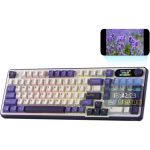 კლავიატურა Royal Kludge RK S98 RGB Mechanical Keyboard, Brown switch, Smart Display, Hot Swappable, Type-C wired, Bluetooth 5.0, 2.4GHz, Blackberry - Image 2