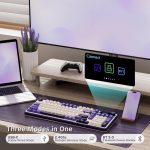 კლავიატურა Royal Kludge RK S98 RGB Mechanical Keyboard, Brown switch, Smart Display, Hot Swappable, Type-C wired, Bluetooth 5.0, 2.4GHz, Blackberry - Image 4