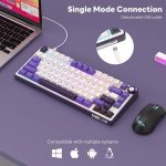 კლავიატურა Royal Kludge RK R75 RGB Mechanical Keyboard, Brown switch, Hot Swappable, Hot Swappable, Type-C wired, Blackberry - Image 5