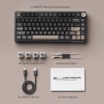 კლავიატურა Royal Kludge RK R75 RGB Mechanical Keyboard, Brown switch, Hot Swappable, Type-C wired, Phantom - Image 5