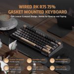 კლავიატურა Royal Kludge RK R75 RGB Mechanical Keyboard, Brown switch, Hot Swappable, Type-C wired, Phantom - Image 7