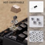 კლავიატურა Royal Kludge RK R75 RGB Mechanical Keyboard, Brown switch, Hot Swappable, Type-C wired, Phantom - Image 10