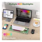 კლავიატურა Royal Kludge RK R65 RGB Mechanical Keyboard, Brown switch, Hot Swappable, Type-C wired, Green sand - Image 5