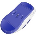 მაუსი Royal Kludge RK M30 Gaming Mouse Wireless, 2.4GHz, Bluetooth, USB White Blue - Image 3