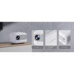 პროექტორი Yaber L1 Home Cinema, LCD Projector, 1280x720, 400lm, White - Image 17