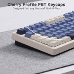 კლავიატურა Royal Kludge RK S85 RGB Mechanical Keyboard, Cloud switch, Hot Swappable, Wireless, Type-C, Bluetooth, 2.4GHz, Horizon Blue - Image 4