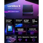 Mini PC Chuwi LarkBox S, i3-1220P, 16GB, 512GB SSD, Integrated, W11P, Grey/Black - Image 8