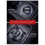 მანქანის USB დამტენი UGREEN ED018 (50875), Car Charger Dual USB, Black - Image 4