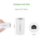 ქსელის კაბელის გადასაბმელი UGREEN NW116 (20391) RJ45 Ethernet adapter 8P8C Female anti-thunder Rj45 connector Network extension cable adapter Ethernet cable (White) - Image 3