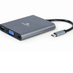 ადაპტერი Gembird A-CM-COMBO6-01 USB Type-C 6-in-1 multi-port adapter