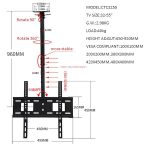 ტელევიზორი საკიდი ჭერზე ALLSCREEN TV Ceiling Mount Bracket CTC3255 TV SIZE: 26-60 - Image 2