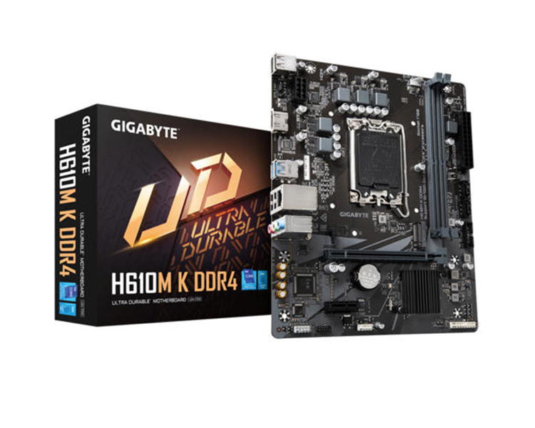 Gigabyte20H610M20K20DDR401.jpg დედა დაფა Gigabyte H610M K DDR4 2DDR4 LGA1700 - Image 1