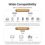 HDMI გადამცემი და მიმღები UGREEN CM438 (80641), 4K Wireless HDMI Transmitter And Receiver, Black - Image 5