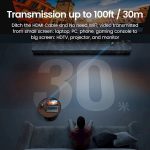 HDMI გადამცემი და მიმღები UGREEN CM438 (80641), 4K Wireless HDMI Transmitter And Receiver, Black - Image 6