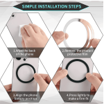 მაგნიტი Metal Plate Magnetic Sticker Ring Plate for Phone, Magsafe Wireless Charger Sticker - Image 3