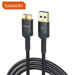 Micro-B USB კაბელი Toocki USB A to Micro-B USB 3.0 Cable, 1m, Black, TXCAMB-TYB01