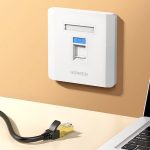ინტერნეტის როზეტი UGREEN NW144 (80180) Wall Socket internet RJ45 Wall Plate Single Port საფარი - Image 2