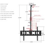 ტელევიზორი საკიდი ჭერზე ALLSCREEN TV Ceiling Mount Bracket CTC4080 TV SIZE: 42-80 - Image 2