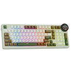 კლავიატურა Royal Kludge RK N99 RGB Mechanical Keyboard, Cream Switch, Hot Swappable, Wireless, USB, Bluetooth, 2.4GHz, Palm Green - Image 3