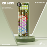 კლავიატურა Royal Kludge RK N99 RGB Mechanical Keyboard, Cream Switch, Hot Swappable, Wireless, USB, Bluetooth, 2.4GHz, Palm Green - Image 7