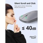 მაუსი UGREEN MU001 (90373) Wireless 2.4G Slim Silent Mouse, 4000DP, Gray - Image 2