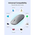 მაუსი UGREEN MU001 (90373) Wireless 2.4G Slim Silent Mouse, 4000DP, Gray - Image 6
