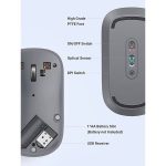 მაუსი UGREEN MU001 (90373) Wireless 2.4G Slim Silent Mouse, 4000DP, Gray - Image 7