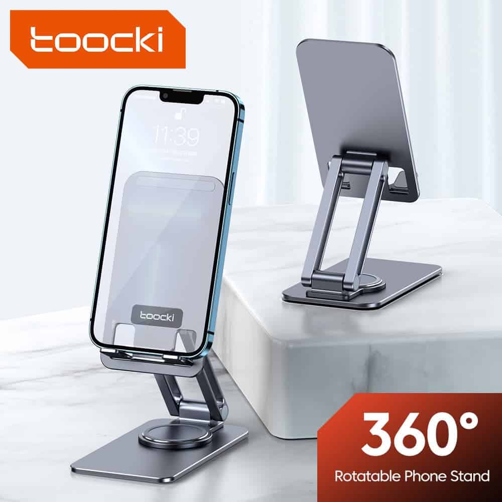 mobiluris-damtcheri-Toocki-360-Degree-Rotatable-Phone-Holder-TZJZMZ-JSSD01-Gre.jpg მობილურის დამჭერი Toocki 360 Degree Rotatable Phone Holder, TZJZMZ-JSSD01, Grey - Image 1