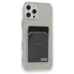 iPhone 12 Pro Max Transparent Card Case, გამჭვირვალე ბარათის ჩასადებით ქეისი