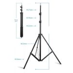 NEWFACE MJ20 RGB LED RING სელფის განმათება შტატივით. - Image 2