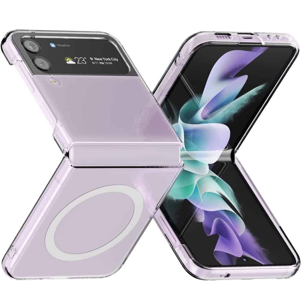 newface-samsung-galaxy-z-flip-4-kilif-magneticsafe-seffaf-silikon-seffaf-648c4ac2a3998.jpg სილიკონის ქეისი Transparent Case with Magsafe Samsung Galaxy Z Flip 4 - Image 1
