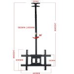 ტელევიზორი საკიდი ALLSCREEN CTC3270, 32"-70", TV Ceiling Mount, Black