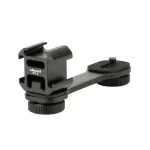 Ulanzi PT-3 Triple Cold Shoe Gimbal Microphone Mount Extenstion Bar, w 1/4 inch Adapter