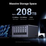 Storage System UGREEN NASync DXP6800Pro (25899B), Intel i5 1235U, 8GB, RJ45, USB, Type-C, HDMI, Space Gray - Image 6