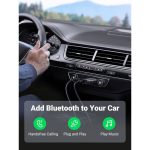 Bluetooth ადაპტერი UGREEN CM523 (60300), USB 2.0 to 3.5mm Bluetooth Transmitter/Receiver Adapter, Black - Image 3