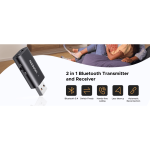 Bluetooth ადაპტერი UGREEN CM523 (60300), USB 2.0 to 3.5mm Bluetooth Transmitter/Receiver Adapter, Black - Image 2