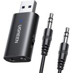Bluetooth ადაპტერი UGREEN CM523 (60300), USB 2.0 to 3.5mm Bluetooth Transmitter/Receiver Adapter, Black