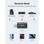 Bluetooth ადაპტერი UGREEN CM523 (60300), USB 2.0 to 3.5mm Bluetooth Transmitter/Receiver Adapter, Black - Image 7