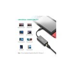 LAN ადაპტერი UGREEN US236 (50307) USB Type-C to 10/100/1000Mbps Ethernet Adapter, Black - Image 2