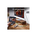 USB-C ჰაბი UGREEN CM498 (15600), Type-C, USB, HDMI, VGA, RJ45, SD, TF, Hub, Gray - Image 2