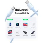 USB კაბელი UGREEN US387 (20313), MFi, Type-C To Lightning, 1m, Navy blue - Image 3