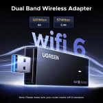 WIFI ადაპტერი UGREEN 65225 AX1800, 1201Mbps, USB Wifi6 Adapter, Black - Image 2
