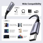 აუდიო ადაპტერი UGREEN (80154) Type-C to Aux 3.5mm Female Audio Headphone Adapter for Samsung, Google Pixel, Apple, 10cm, Space Gray - Image 2