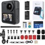 ექშენ კამერა KanDao Q23G-02 QooCam 3, 62MP, 360 Action Camera Travel Combo, Black - Image 6