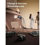 მანქანის დამტენი UGREEN EC604 (55910B) Nexode, 145W, Car Charger With Retractable Type-C Cable, Grey - Image 3