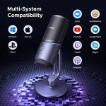 მიკროფონი UGREEN CM769 (35629), Microphone for PC, RGB, USB, 3.5mm, Black - Image 4