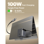 მობილურის დამტენი UGREEN X616 (65828), 100W, GaN Fast Charger with Retractable Cable, Grey - Image 3