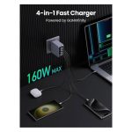 მობილურის დამტენი UGREEN X763 (25877) Nexode Pro, 160W, Type-C, USB, Grey - Image 3